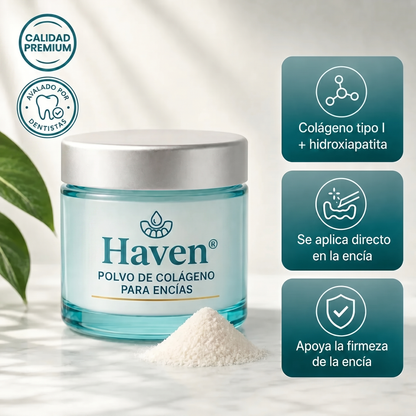 Encías Firmes y Sonrisa Fuerte – Haven Polvo de Colágeno Dental